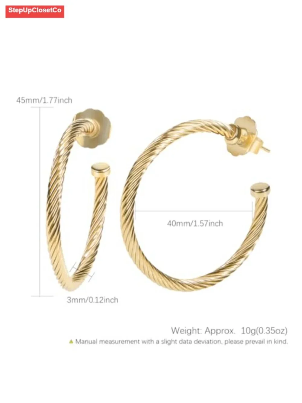 N/A twisted hoop